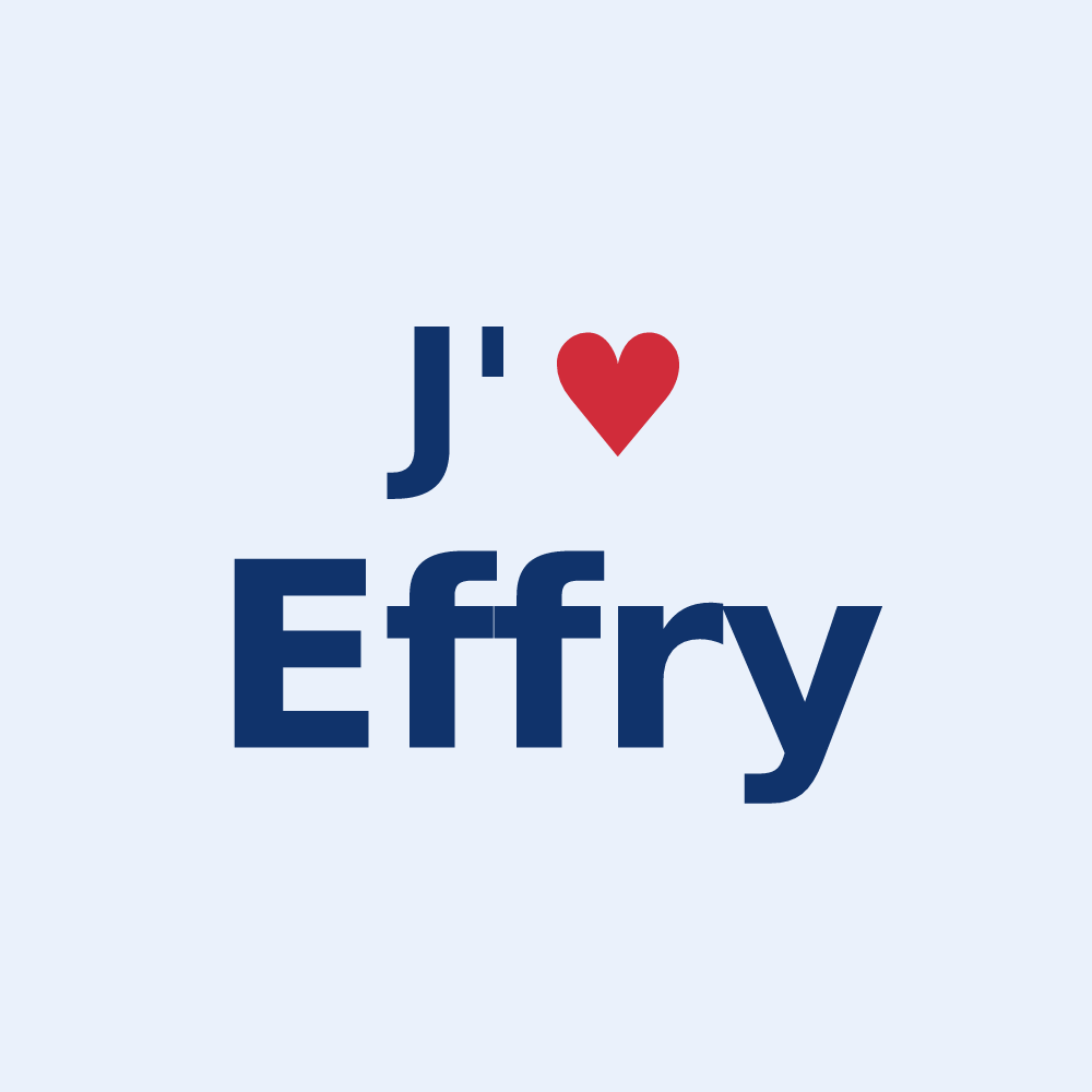 Sticker personnalisé Effry — design J'aime Effry