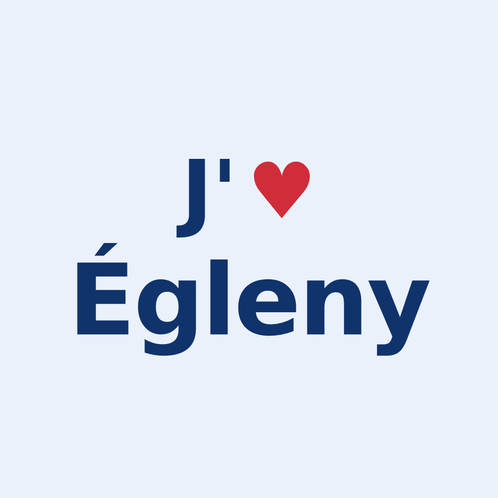 Sticker personnalisé Égleny — design J'aime Égleny
