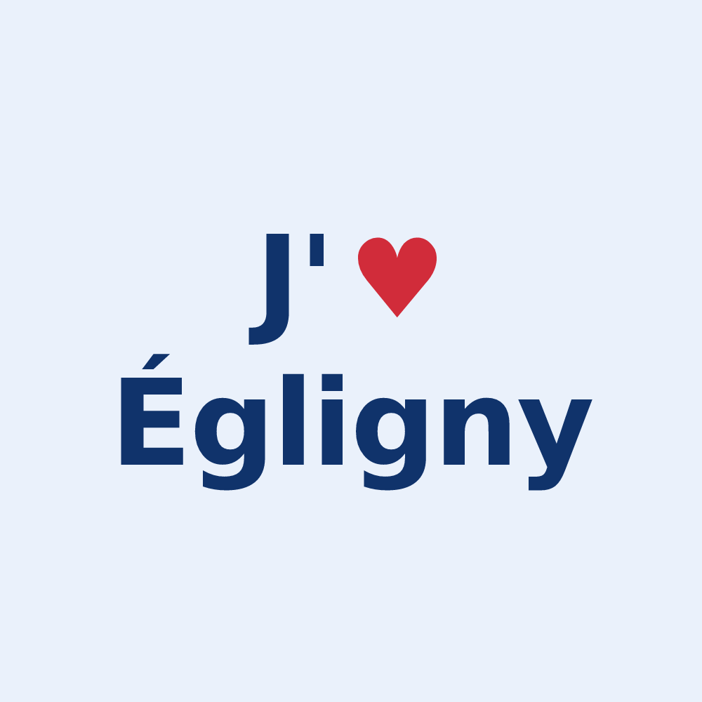 Sticker personnalisé Égligny — design J'aime Égligny