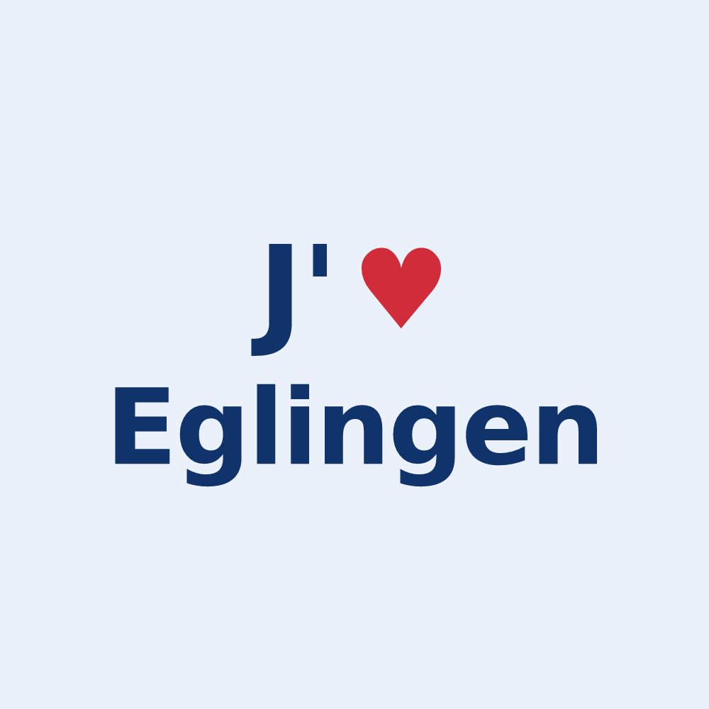 Sticker personnalisé Eglingen — design J'aime Eglingen