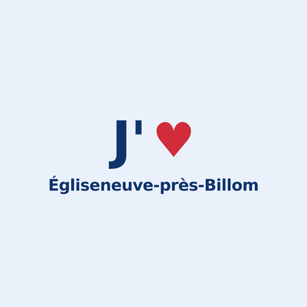 Sticker personnalisé Égliseneuve-près-Billom — design J'aime Égliseneuve-près-Billom