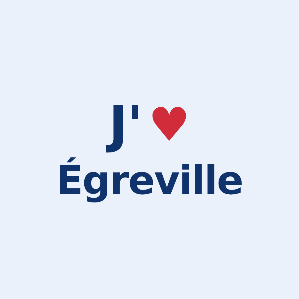 Sticker personnalisé Égreville — design J'aime Égreville
