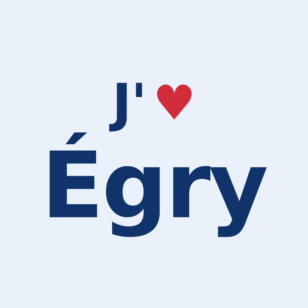 Sticker personnalisé Égry — design J'aime Égry