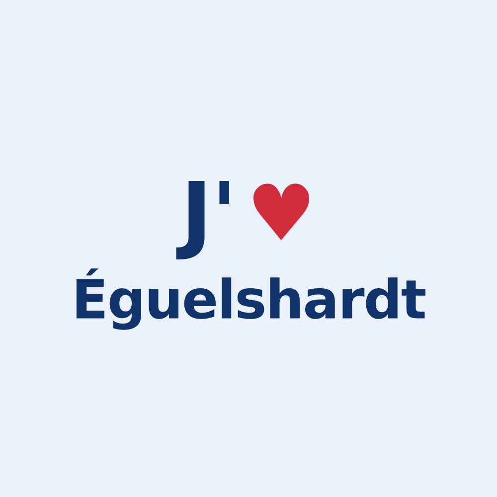 Sticker personnalisé Éguelshardt — design J'aime Éguelshardt