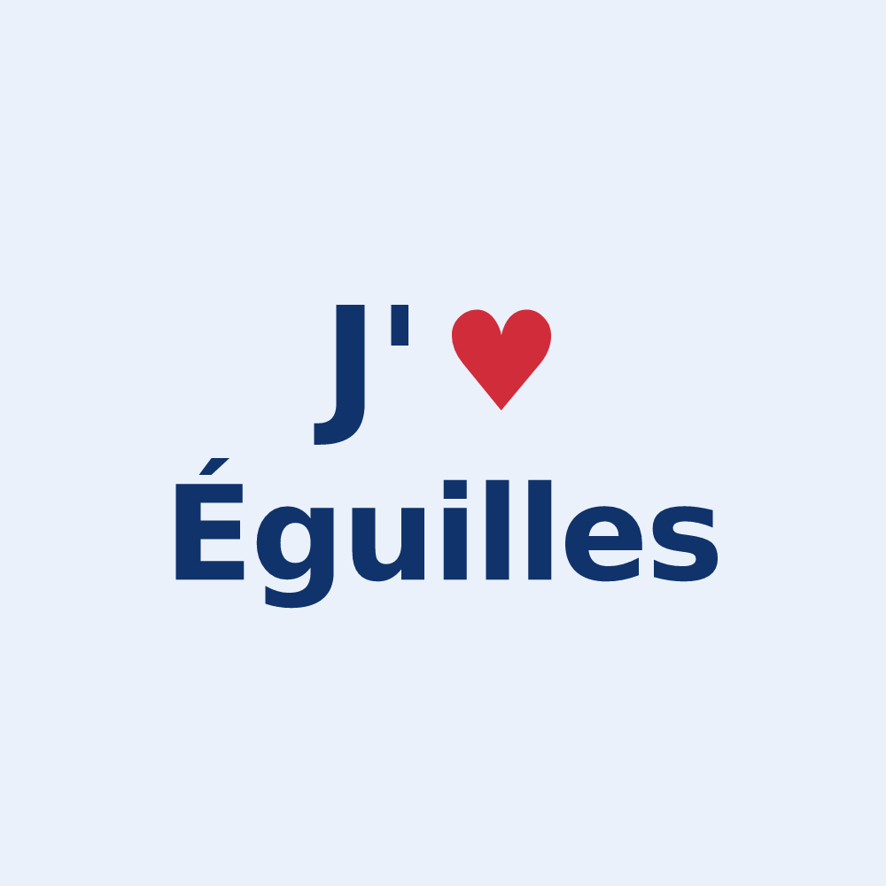 Sticker personnalisé Éguilles — design J'aime Éguilles