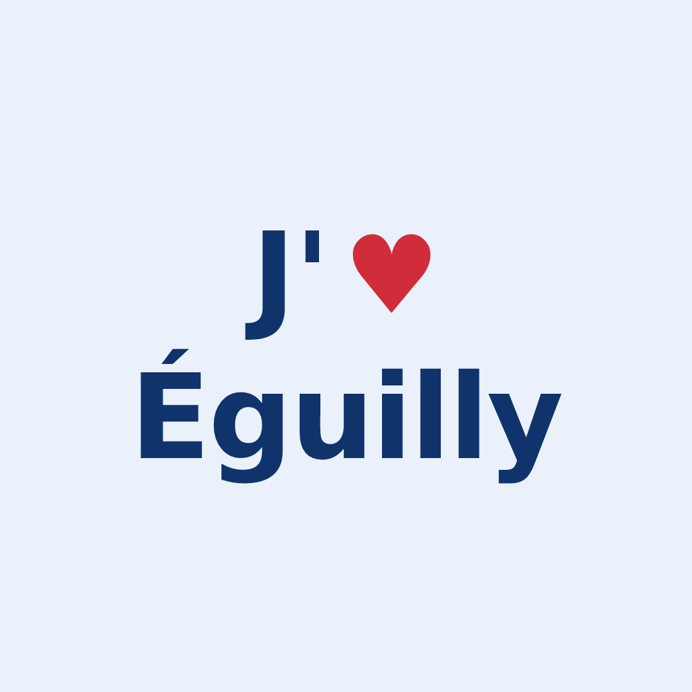 Sticker personnalisé Éguilly — design J'aime Éguilly