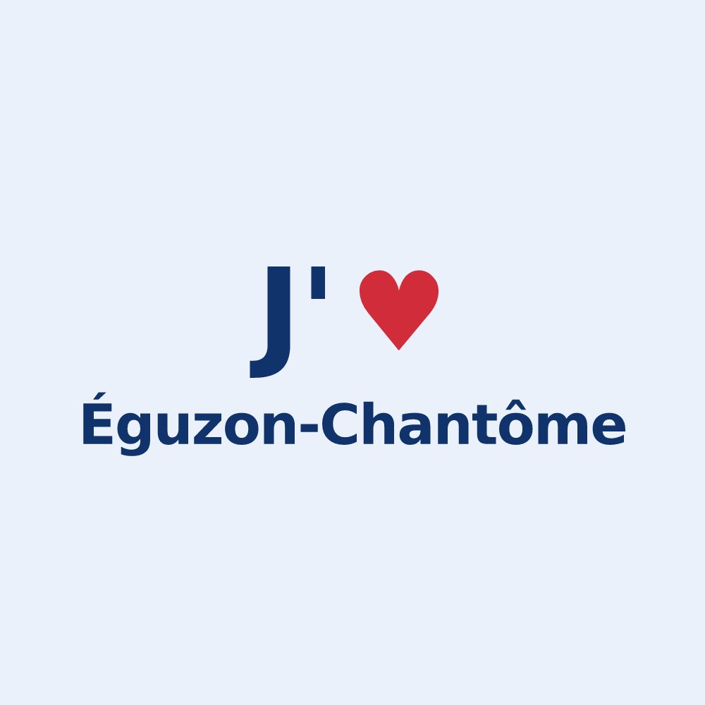 Sticker personnalisé Éguzon-Chantôme — design J'aime Éguzon-Chantôme