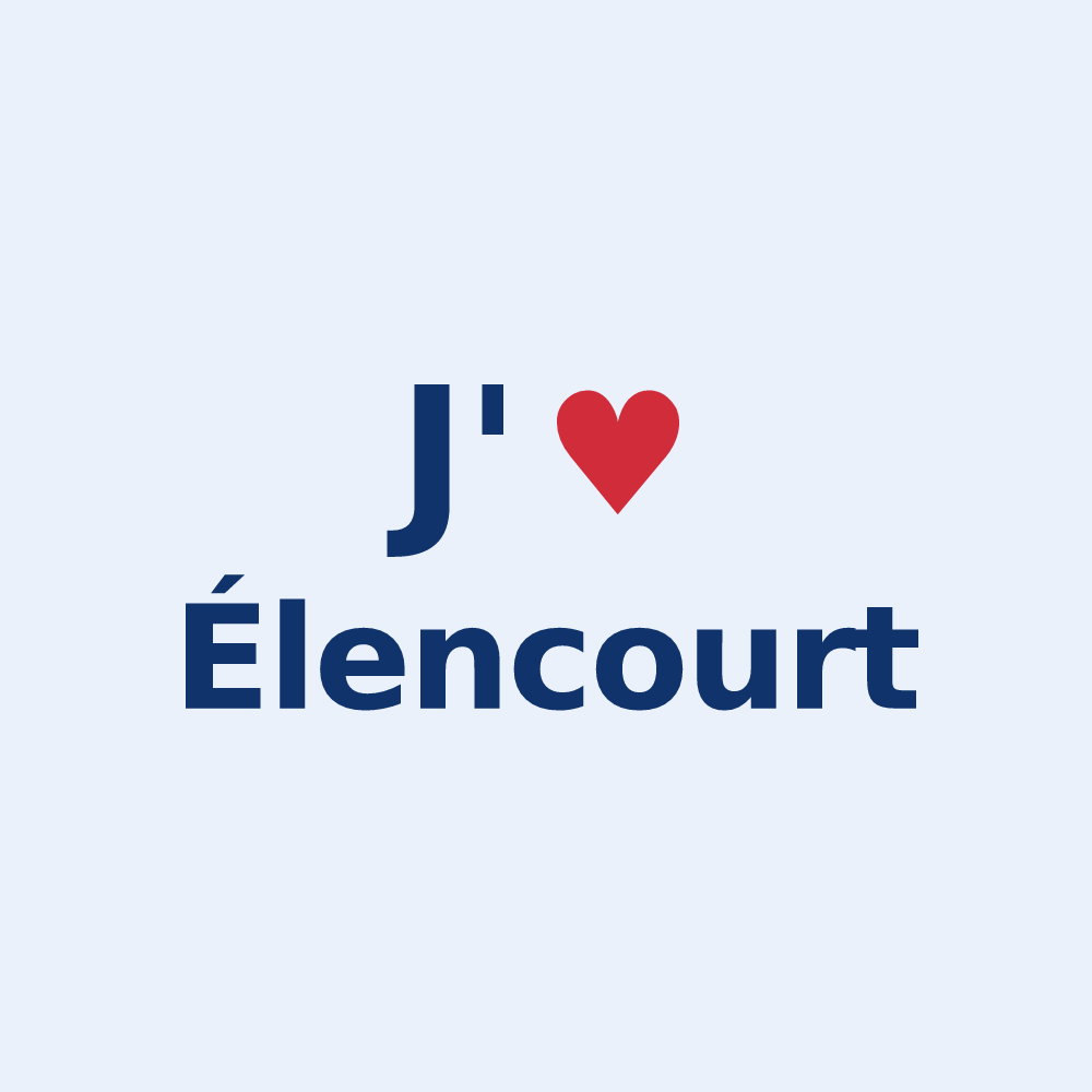Sticker personnalisé Élencourt — design J'aime Élencourt