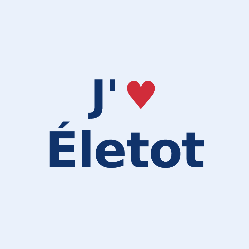 Sticker personnalisé Életot — design J'aime Életot