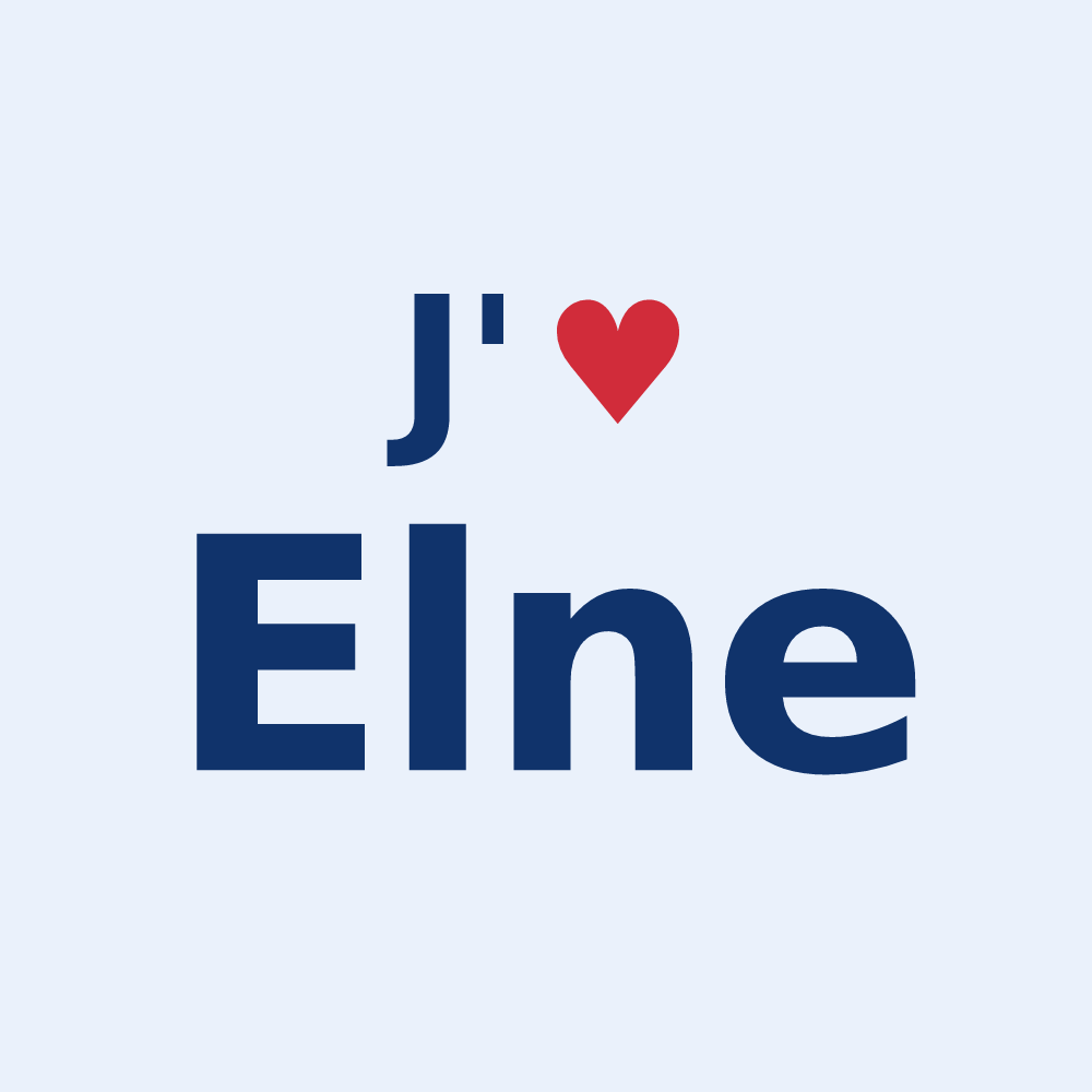 Sticker personnalisé Elne — design J'aime Elne