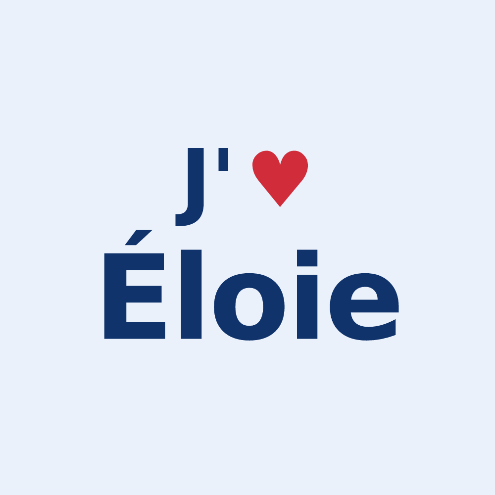 Sticker personnalisé Éloie — design J'aime Éloie
