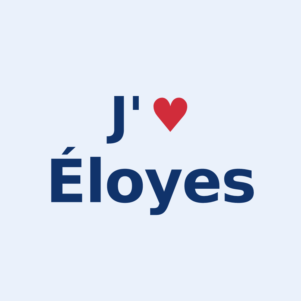 Sticker personnalisé Éloyes — design J'aime Éloyes