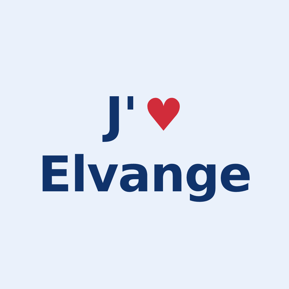 Sticker personnalisé Elvange — design J'aime Elvange