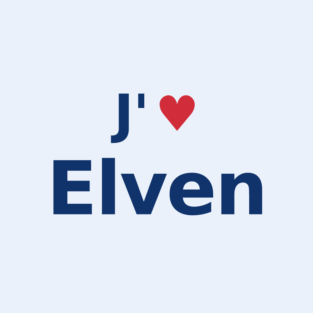 Sticker personnalisé Elven — design J'aime Elven