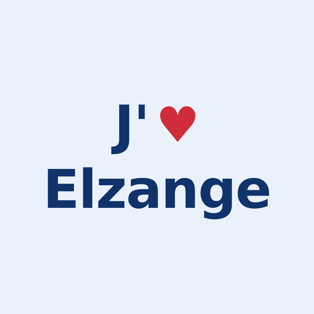 Sticker personnalisé Elzange — design J'aime Elzange