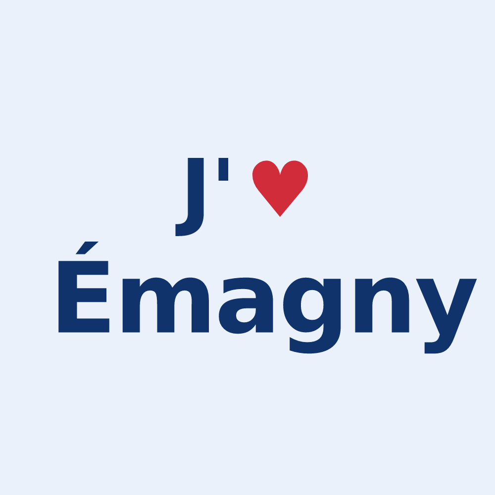 Sticker personnalisé Émagny — design J'aime Émagny