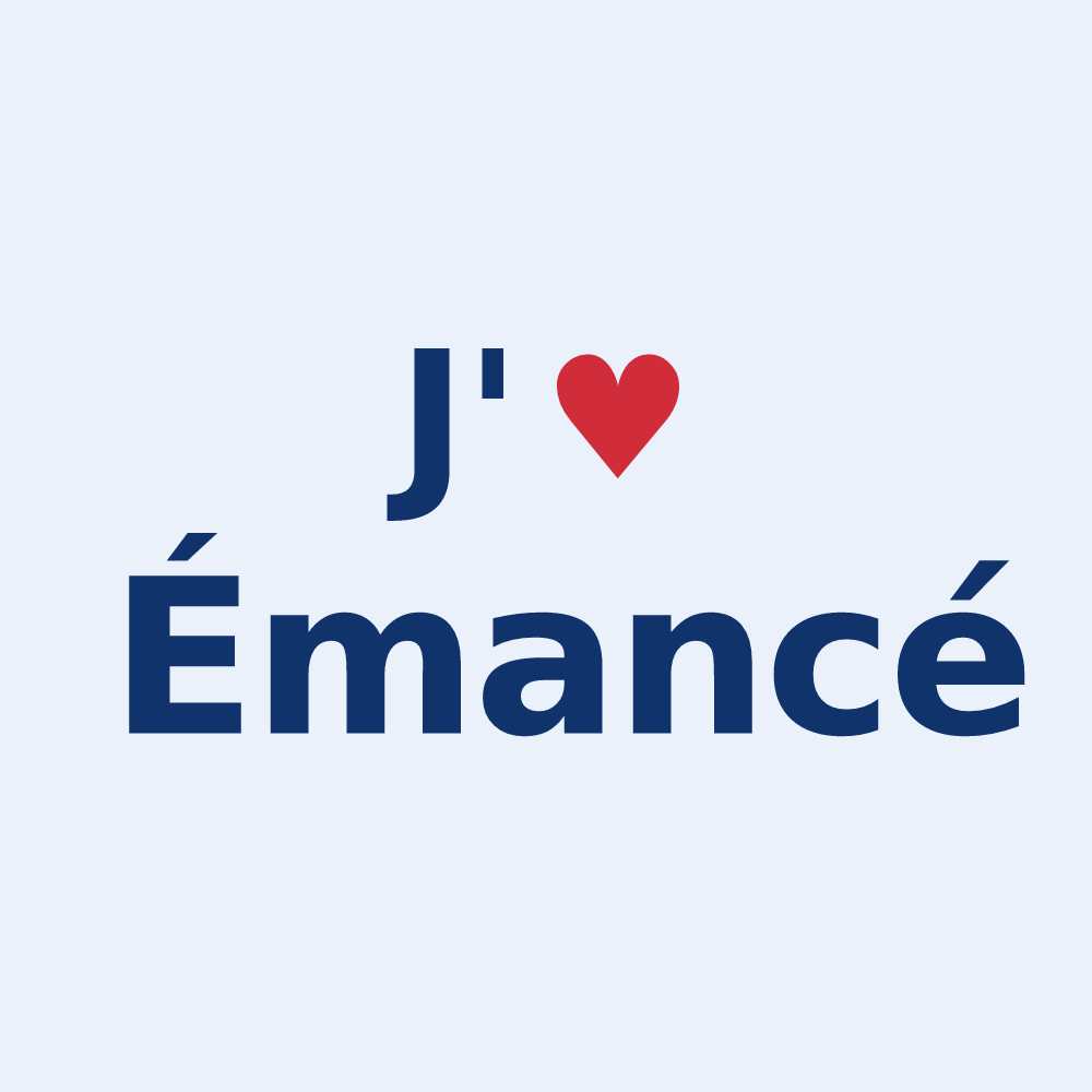 Sticker personnalisé Émancé — design J'aime Émancé