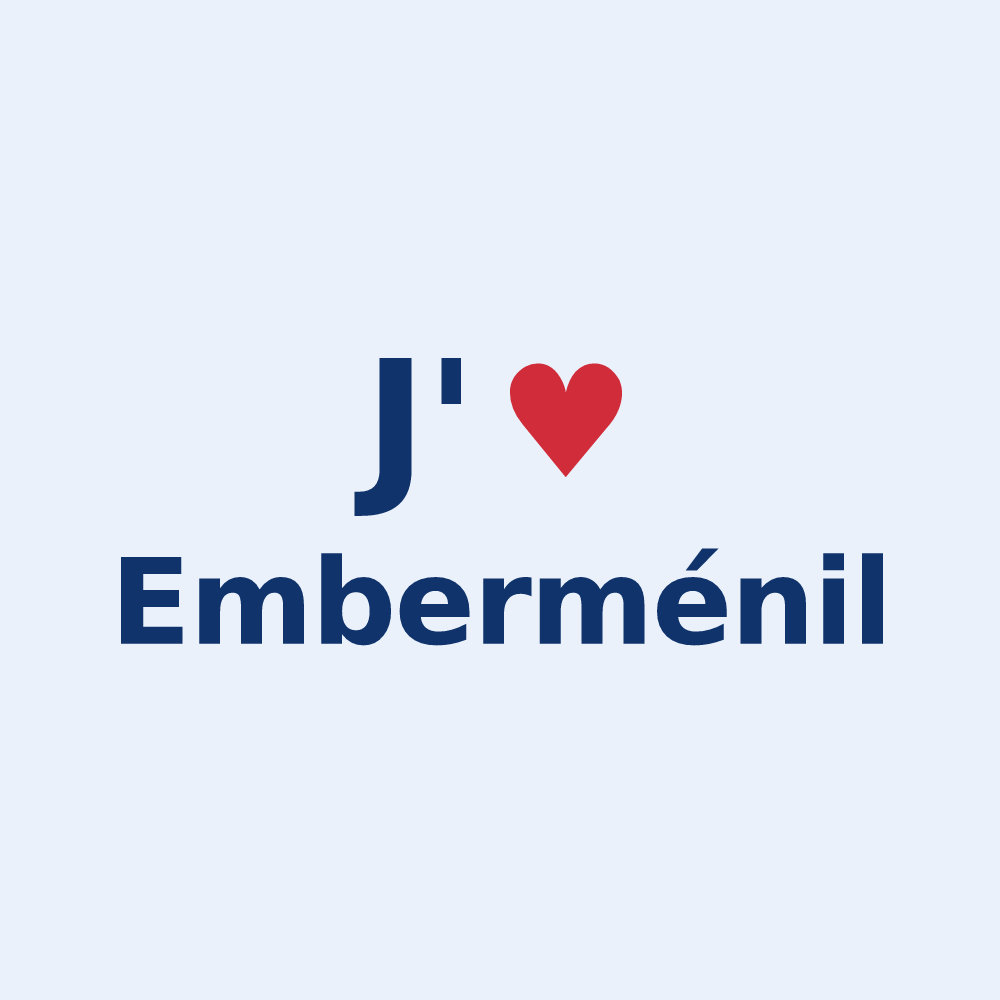 Sticker personnalisé Emberménil — design J'aime Emberménil
