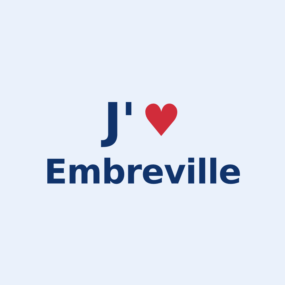 Sticker personnalisé Embreville — design J'aime Embreville