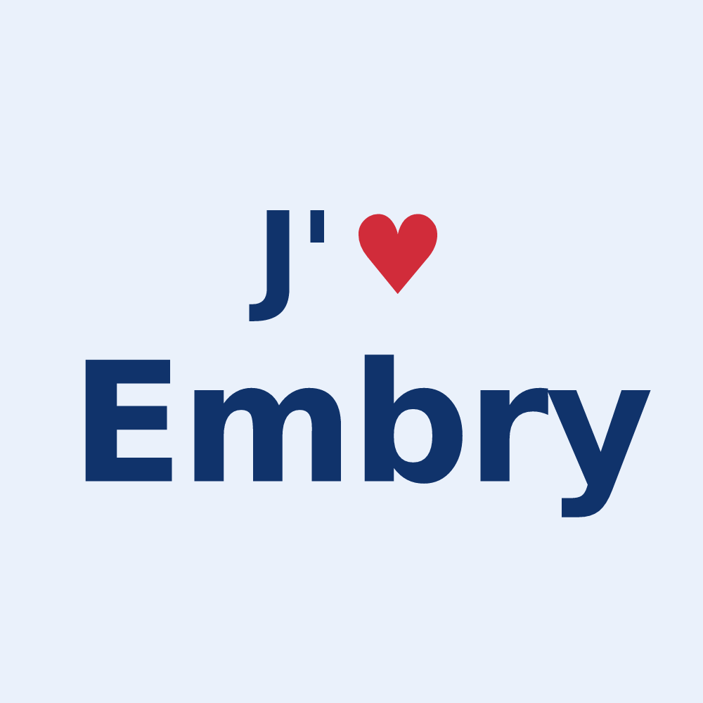 Sticker personnalisé Embry — design J'aime Embry