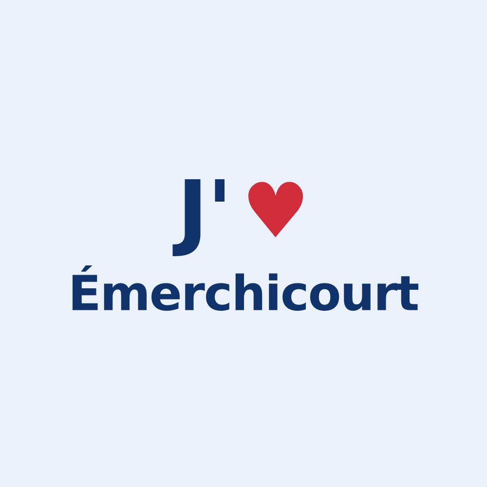 Sticker personnalisé Émerchicourt — design J'aime Émerchicourt