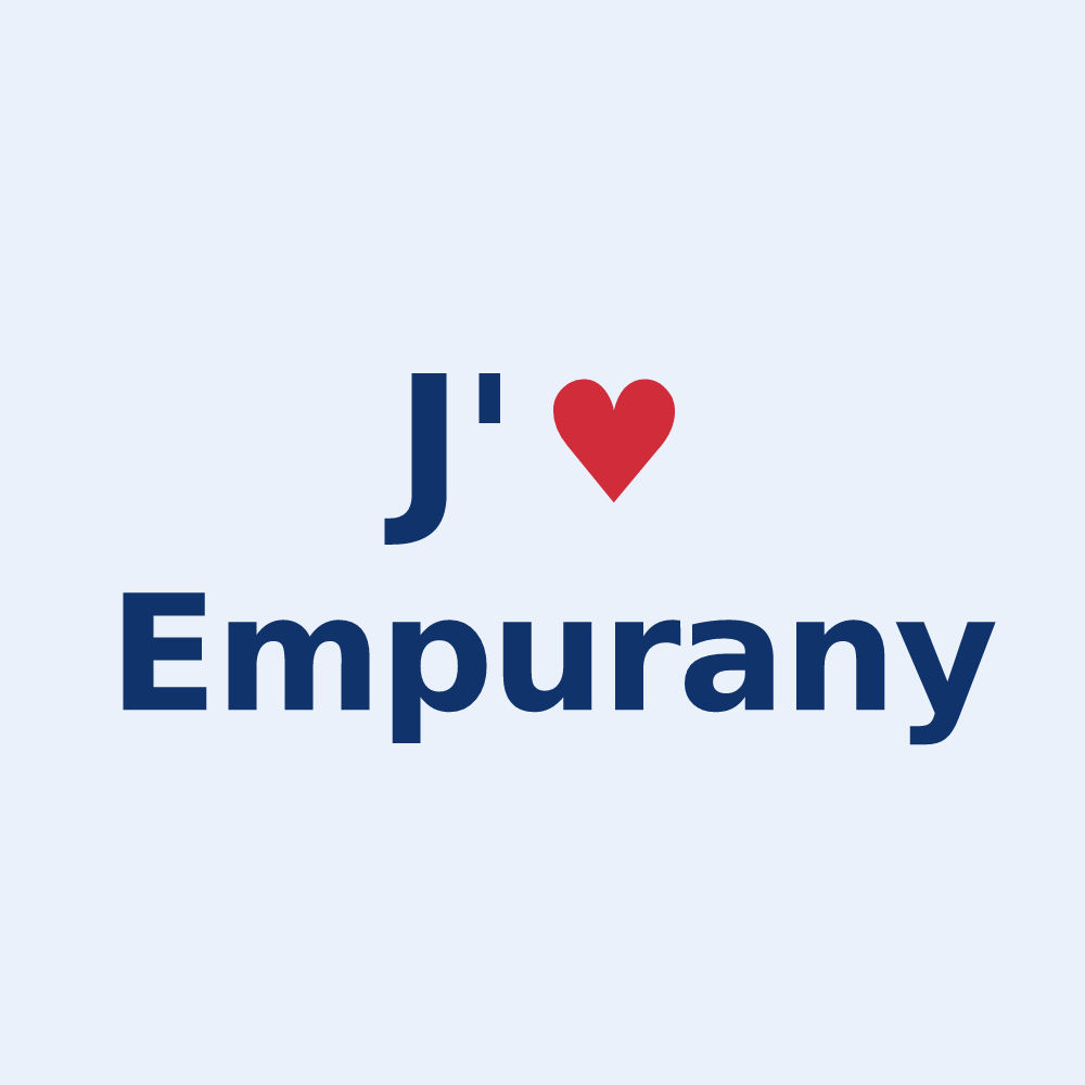 Sticker personnalisé Empurany — design J'aime Empurany