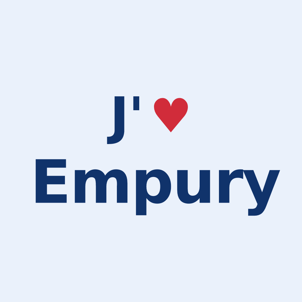 Sticker personnalisé Empury — design J'aime Empury