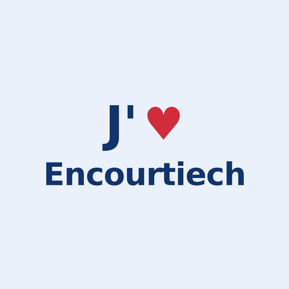 Sticker personnalisé Encourtiech — design J'aime Encourtiech
