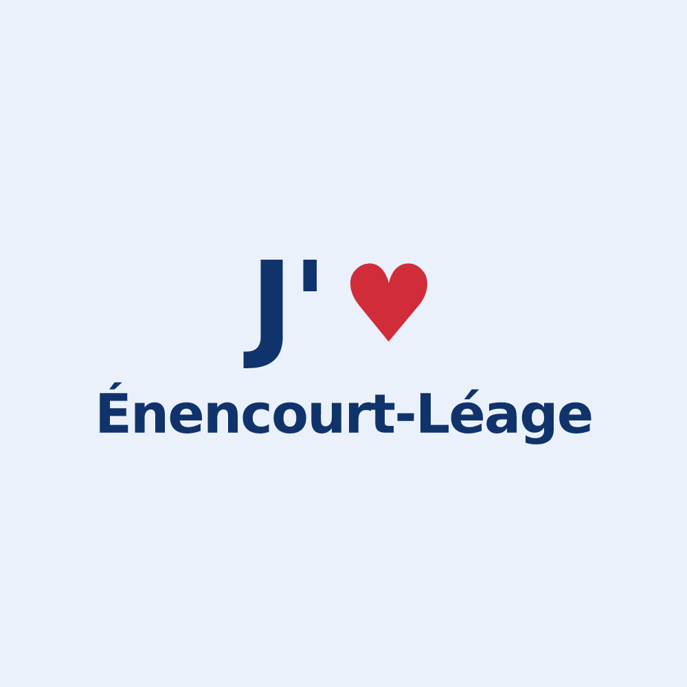 Sticker personnalisé Énencourt-Léage — design J'aime Énencourt-Léage
