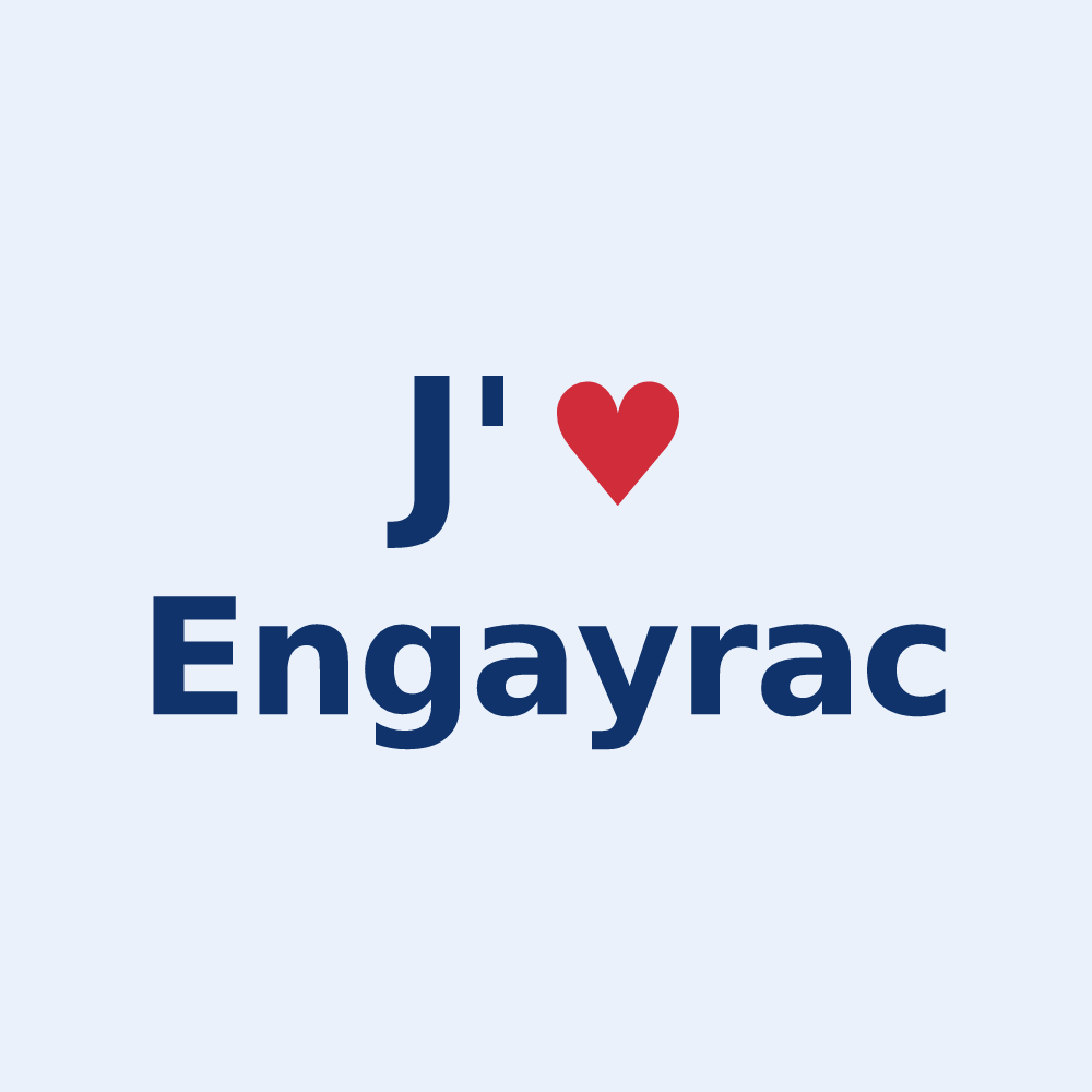 Sticker personnalisé Engayrac — design J'aime Engayrac