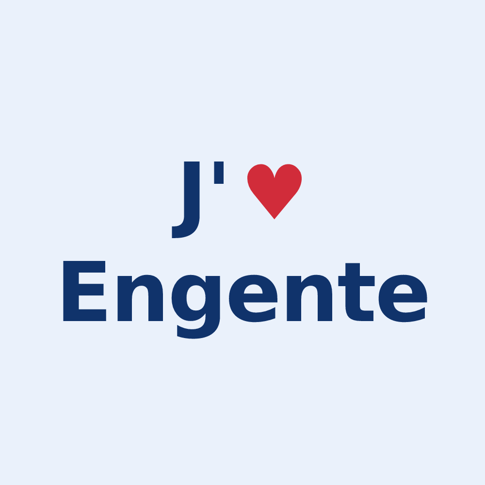 Sticker personnalisé Engente — design J'aime Engente
