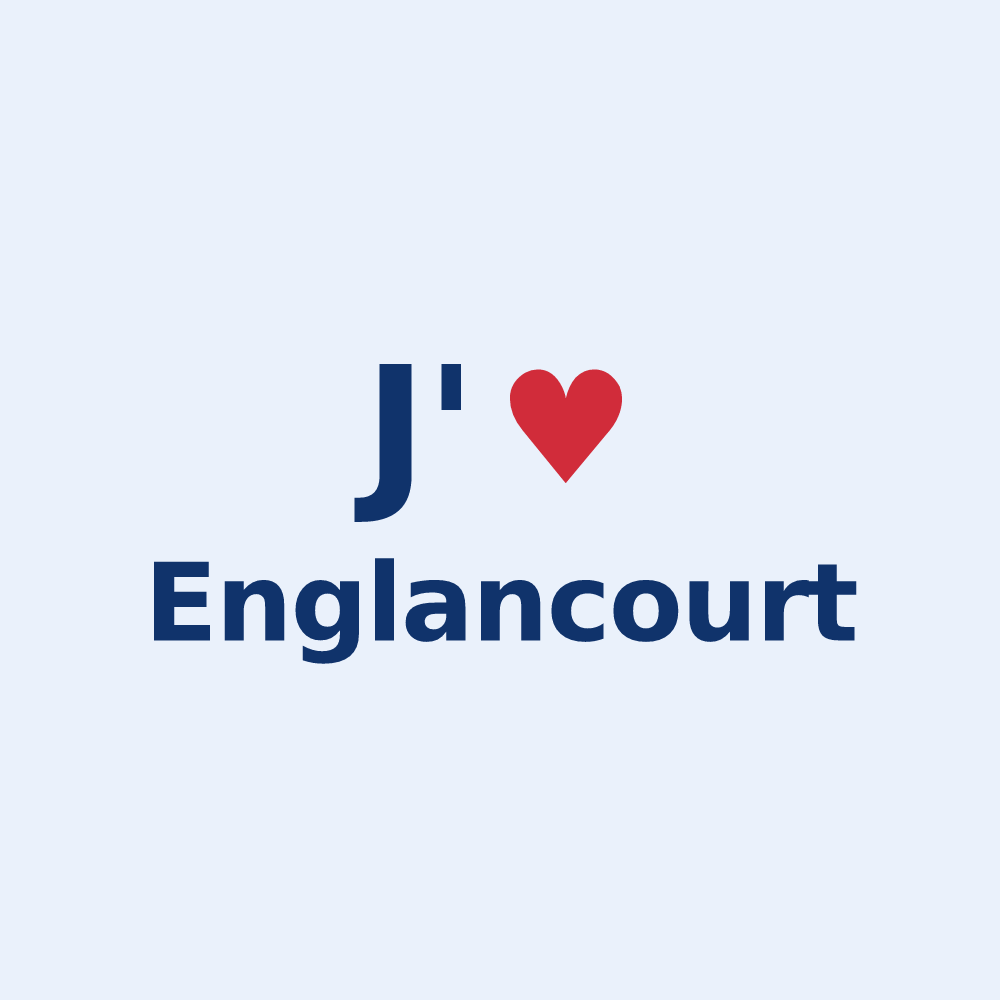 Sticker personnalisé Englancourt — design J'aime Englancourt