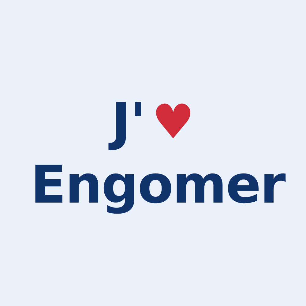 Sticker personnalisé Engomer — design J'aime Engomer