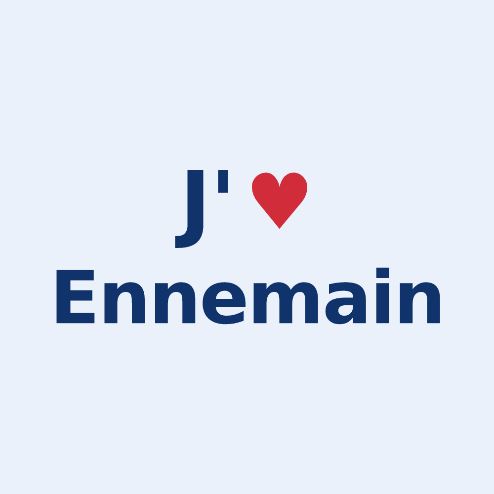 Sticker personnalisé Ennemain — design J'aime Ennemain