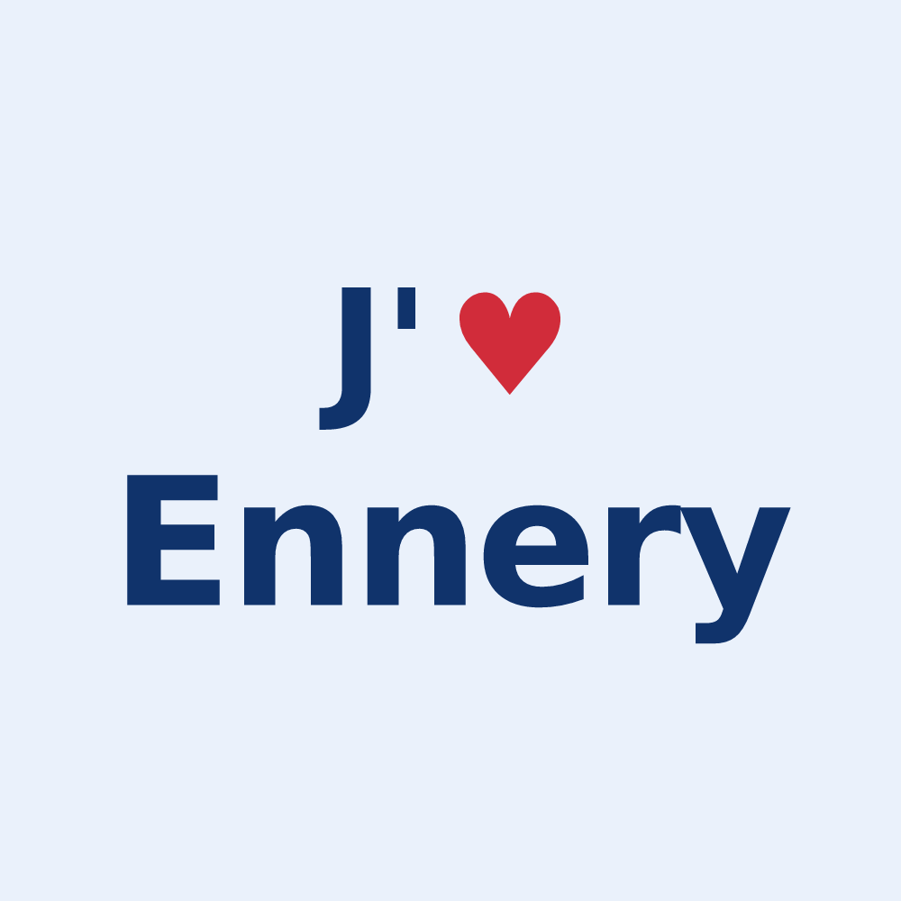 Sticker personnalisé Ennery — design J'aime Ennery