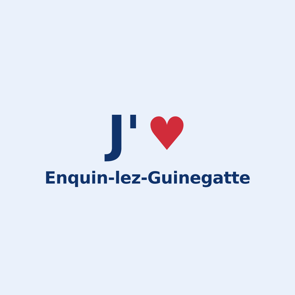 Sticker personnalisé Enquin-lez-Guinegatte — design J'aime Enquin-lez-Guinegatte