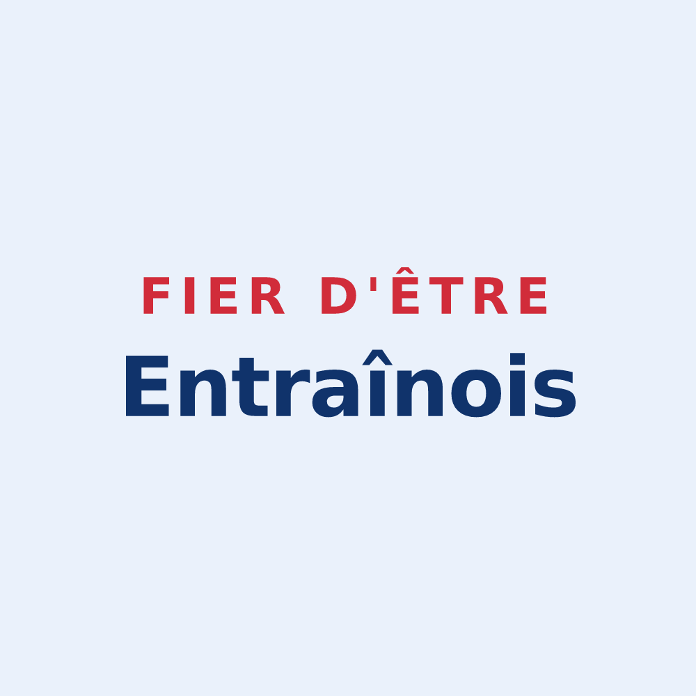 Sticker « Fier d'être Entraînois » — design pour Entrains-sur-Nohain