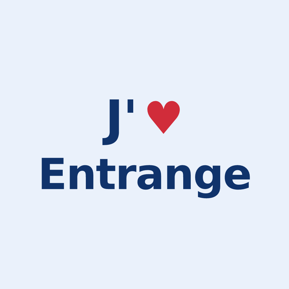 Sticker personnalisé Entrange — design J'aime Entrange