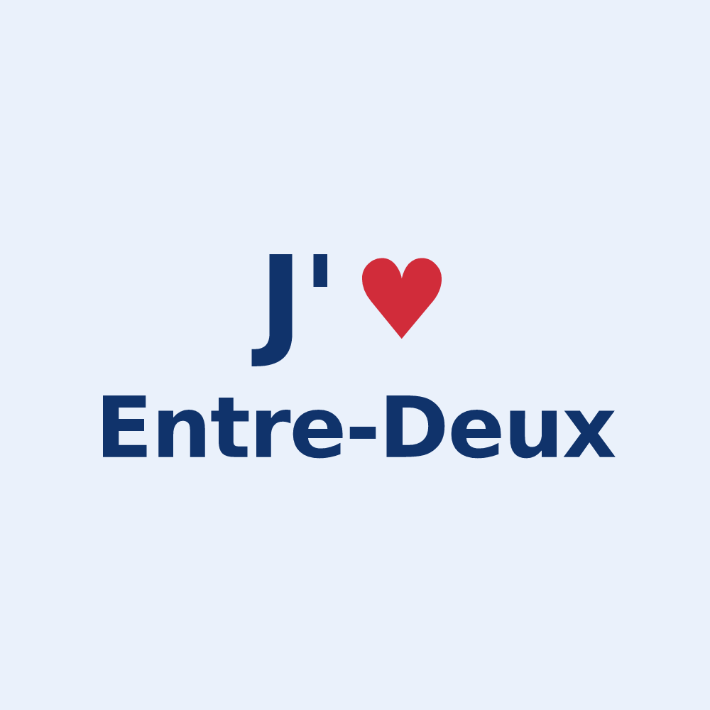 Sticker personnalisé Entre-Deux — design J'aime Entre-Deux