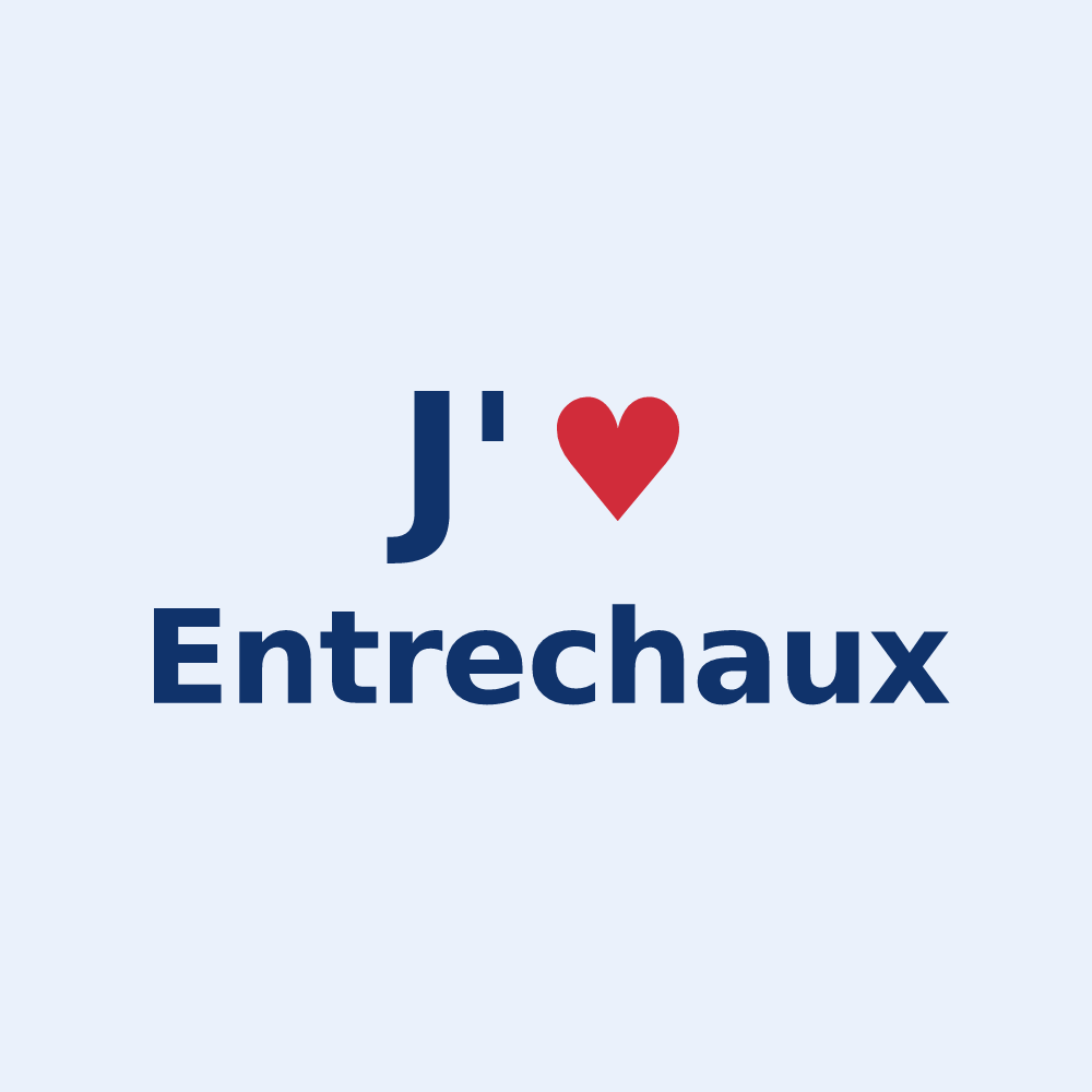 Sticker personnalisé Entrechaux — design J'aime Entrechaux