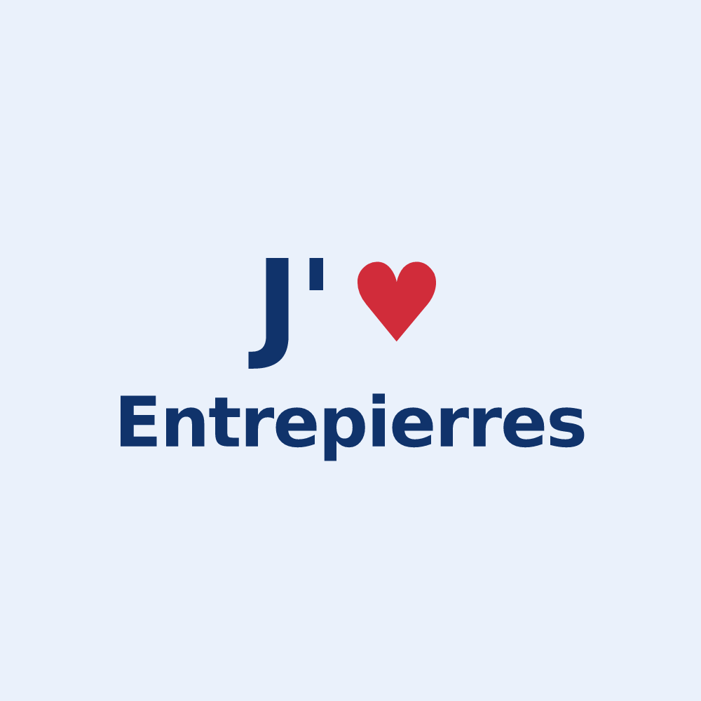 Sticker personnalisé Entrepierres — design J'aime Entrepierres