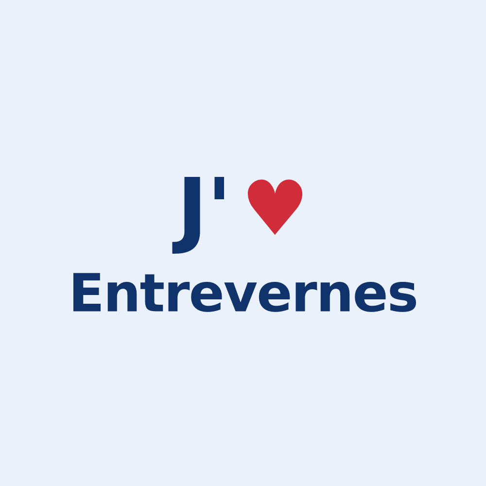 Sticker personnalisé Entrevernes — design J'aime Entrevernes