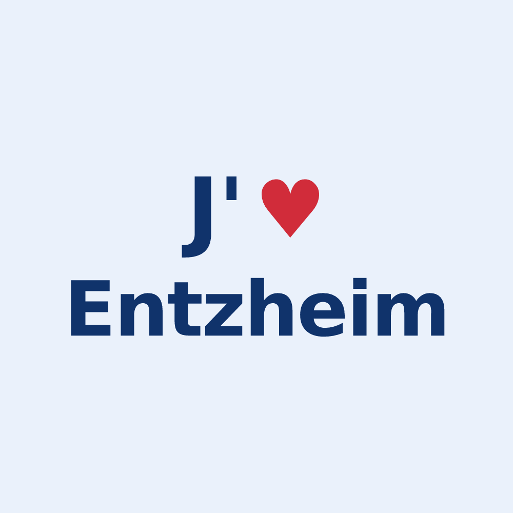 Sticker personnalisé Entzheim — design J'aime Entzheim
