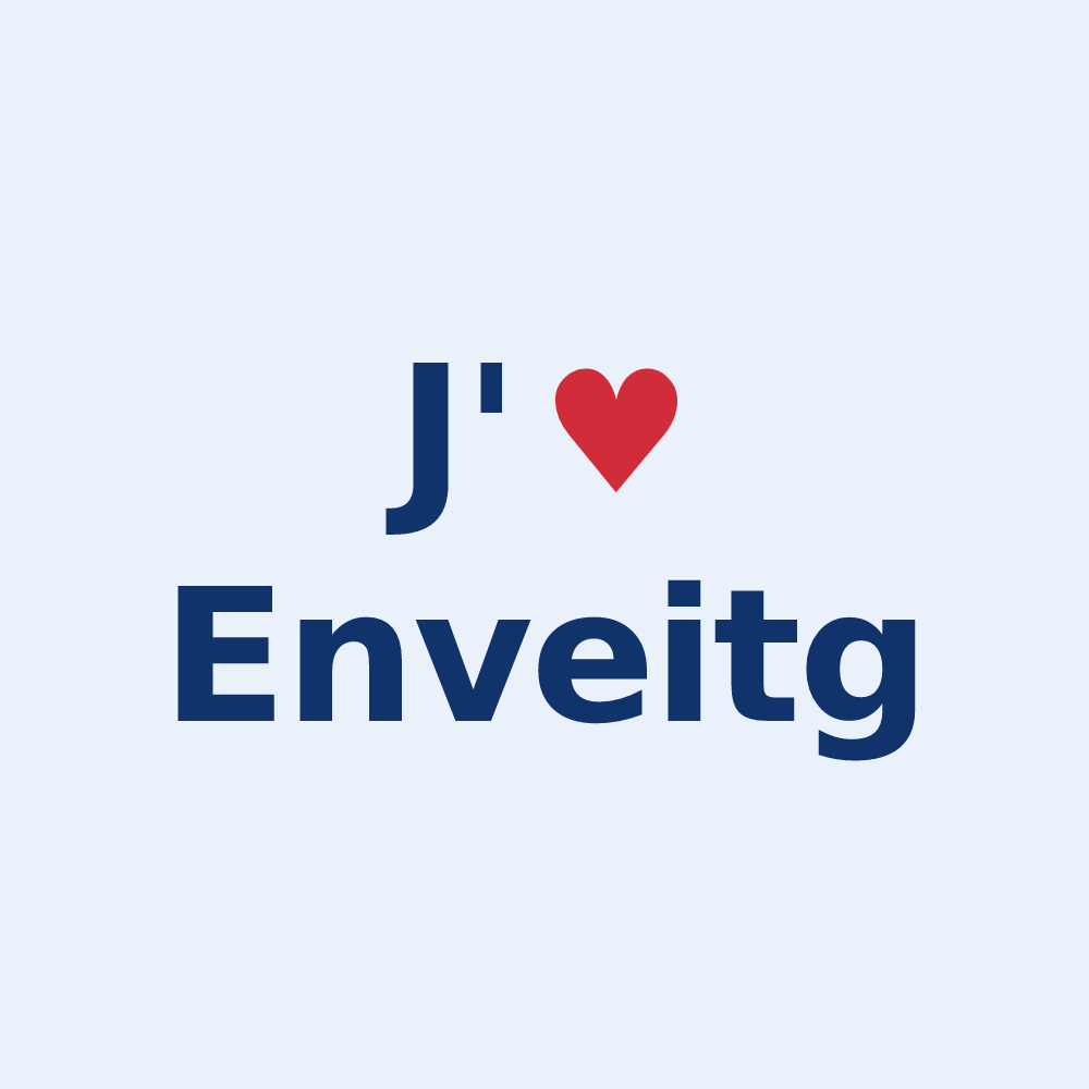 Sticker personnalisé Enveitg — design J'aime Enveitg