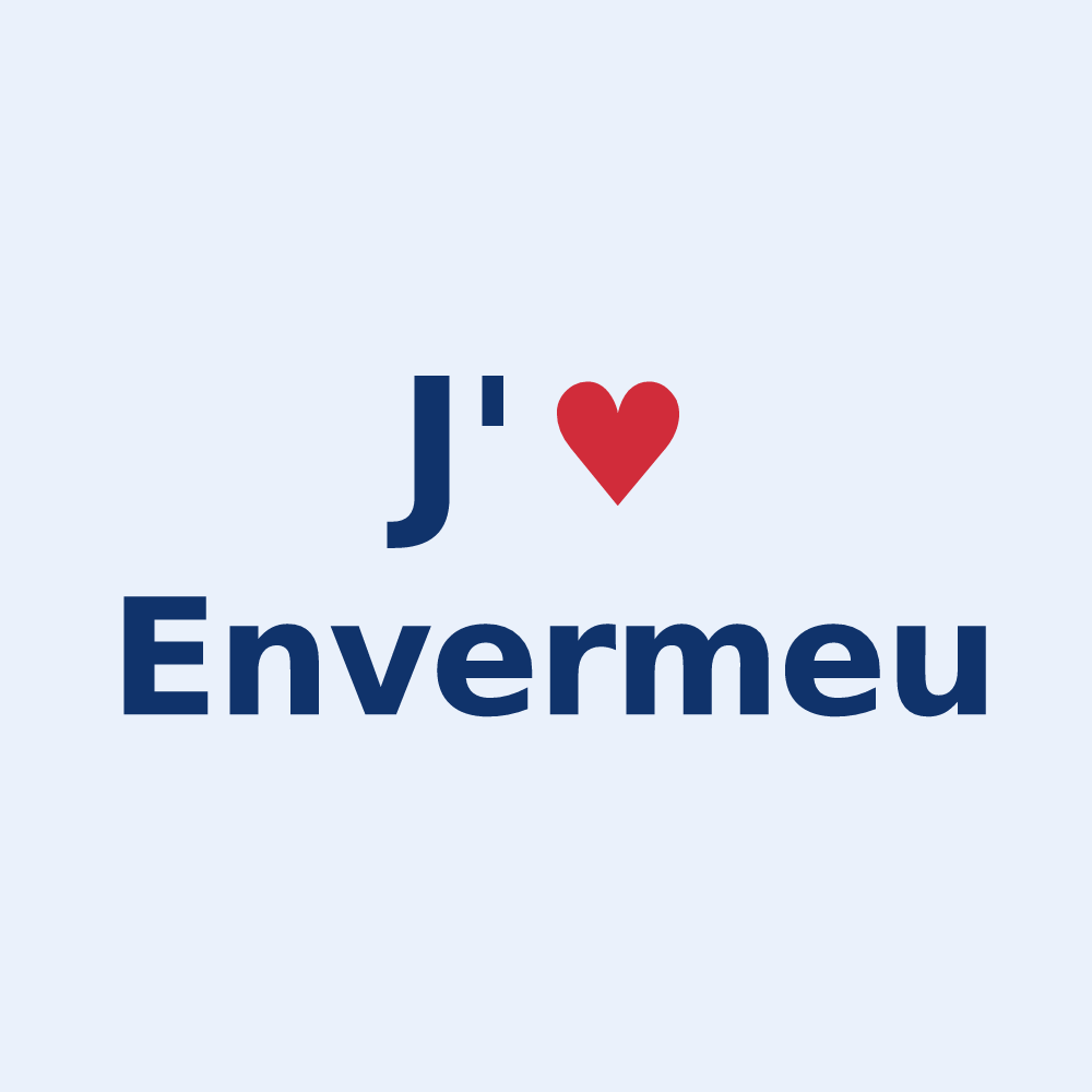 Sticker personnalisé Envermeu — design J'aime Envermeu
