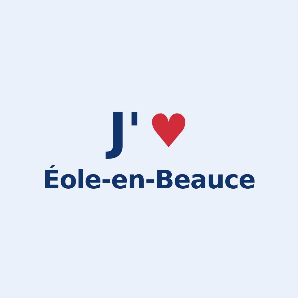 Sticker personnalisé Éole-en-Beauce — design J'aime Éole-en-Beauce