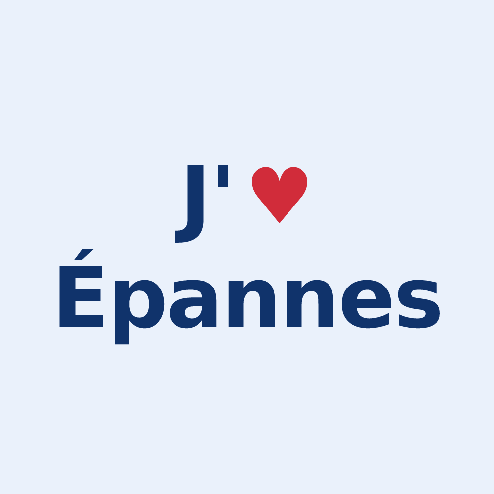 Sticker personnalisé Épannes — design J'aime Épannes