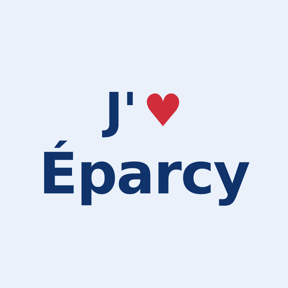 Sticker personnalisé Éparcy — design J'aime Éparcy