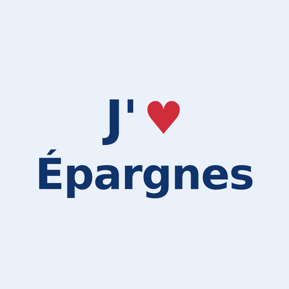 Sticker personnalisé Épargnes — design « J'aime Épargnes » imprimé sur le sticker