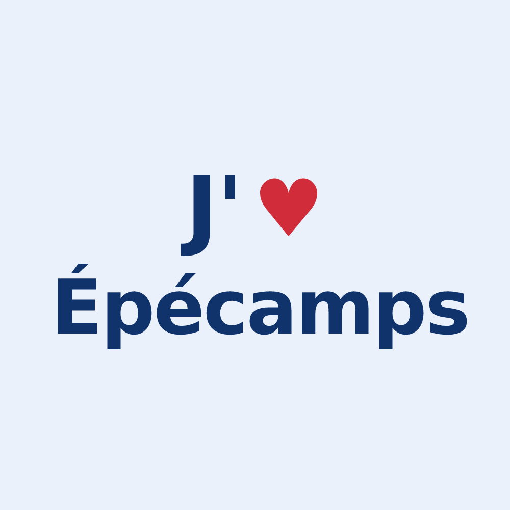 Sticker personnalisé Épécamps — design J'aime Épécamps